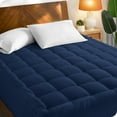 thumbnail image 1 of Bare Home Mattress Pad - Breathable Cotton Top - 21" Deep Pocket - Full, Dark Blue, 1 of 9