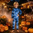 thumbnail image 6 of KPOPLK Girls Halloween Pajamas Cute Pjs Kids Skeleton Sleepwear Clothes Sets Holiday Sleepwear,Size 4-5 Years, 6 of 9