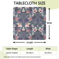 thumbnail image 2 of Pioneer Flower Floral Print Pattern Square Fitted Tablecloth with Elastic Edge,Square Table Cover,Washable Elastic Table Cover for Home Kitchen Party Decor 34"x34", 2 of 6