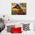 thumbnail image 5 of JEUXUS Farmhouse Canvas Wall Art Red Old Trucks Picture Kitchen Wall Decor Rustic Sunflowers Country Painting for Bedroom Bathroom Living Room Prints Artwork Framed, 5 of 5