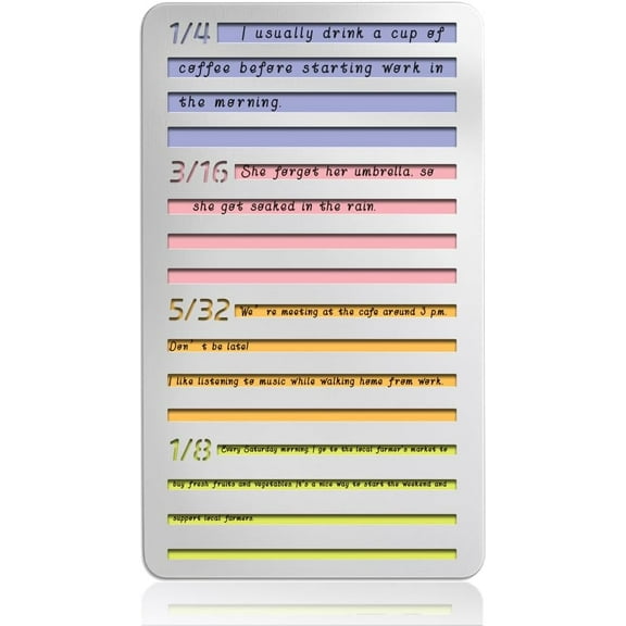 Metal Stencils for Wood Burning Stainless Steel Straight Line Stencil Reusable Templates for Engraving Painting Embossing Journaling Bookmark DIY