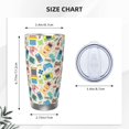 thumbnail image 4 of Uemuo Playing Video Games Print Travel Coffee Mug ,20oz Double-walled Car Cup ,Stainless Steel Insulated Tumbler Leak-proof Travel Cup Reusable Straw Car Cup-Straw Three-piece Set, 4 of 8