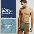 thumbnail image 2 of Dockers Men’s Cotton Stretch Boxer Briefs – 4-Pack Comfort & Support for All-Day Wear, 2 of 7