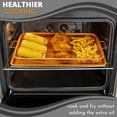 thumbnail image 5 of Air Fryer Basket for Oven, 2 Set Stainless Steel Air Fryer Pan and Crisper Tray, Non-stick Oven Air Fryer Basket for Baking and Crispy Foods Chicken, French Fry and Frozen Food (9.6 x 12.8 Inch), 5 of 7