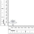 thumbnail image 5 of AFFY White Cubic Zirconia Palm Tree Shape Band Ring In 14k White Gold Over Sterling Silver, 5 of 6
