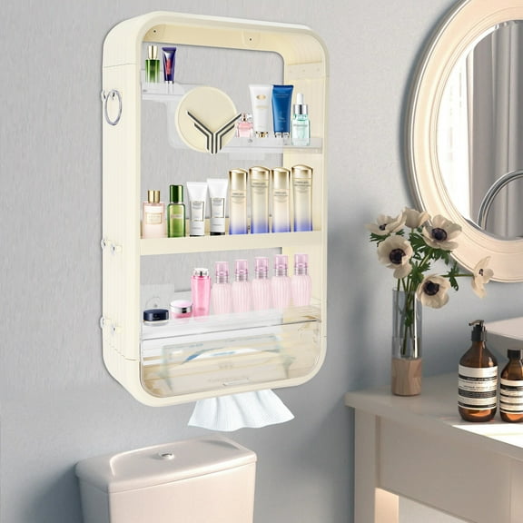 Storage Rack, 4-tier Storage Rack, Wall Mounted Storage Rack, Makeup Organizer