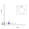 thumbnail image 4 of ANGARA Natural 0.35 Ct. Amethyst with Diamond Solitaire Promise Ring in 14K White Gold for Women (Ring Size: 11.5), 4 of 9