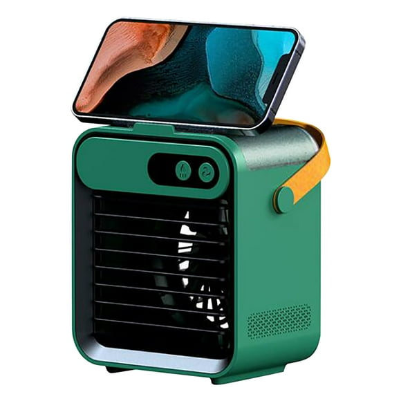 Iumwxz air conditioner Portable Stand Conditioner Household USB Charging Small Conditioner Fan portable ac Green Plastic Flash Deals