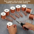thumbnail image 4 of Alambre de cobre suave 99.9% Uxcell, diámetro de 14 gauge, 92 pies, carrete de 1.1 libras de alambre de cobre puro, 4 of 7