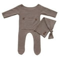 thumbnail image 2 of Visland Newborn Sleep Photography Outfits Infant Photo Props Knitted Hat Footed Romper for Boys Girls, 2 of 11