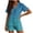 Light Blue-3, variant on Gytharion Women's 2 Piece Pajama Sets Lapel Lace Up Ruffled Shirts and Elastic Waist Shorts Ladies Fashion Stripes Lounge Sets