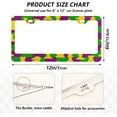 thumbnail image 3 of Coolnut 2Pcs License Plate Frames Mardi Gras Universal Aluminum License Plate Holder Cover Rust-Proof Car Tag Frame with Screw Caps Home Decor, 3 of 7