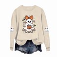 thumbnail image 7 of Cethrio Girls Halloween Sweatshirts, Graphic Fleece Lined Long Sleeve Party Halloween Tops Khaki Size 9-10 T, 7 of 7