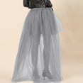 thumbnail image 4 of Women's Popular Swallowtail Skirt Sexy Black Front Short Back Long Puffy Skirt, Sleeveless Sexy Skirt Gray, 4 of 7