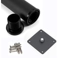 thumbnail image 5 of CHAO 4 patas negras ajustables Patas de gabinete gruesas de 50 mm de altura Patas de mesa Patas de muebles, altura ajustable de acero inoxidable 0-15 mm Vienen con acero inoxidable, 5 of 5