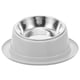 thumbnail image 1 of Alimentador de agua antideslizante para mascotas, cuenco de alimentación de alimentos, cuenco para beber de acero inoxidable para gatos y perros (gris), 1 of 7