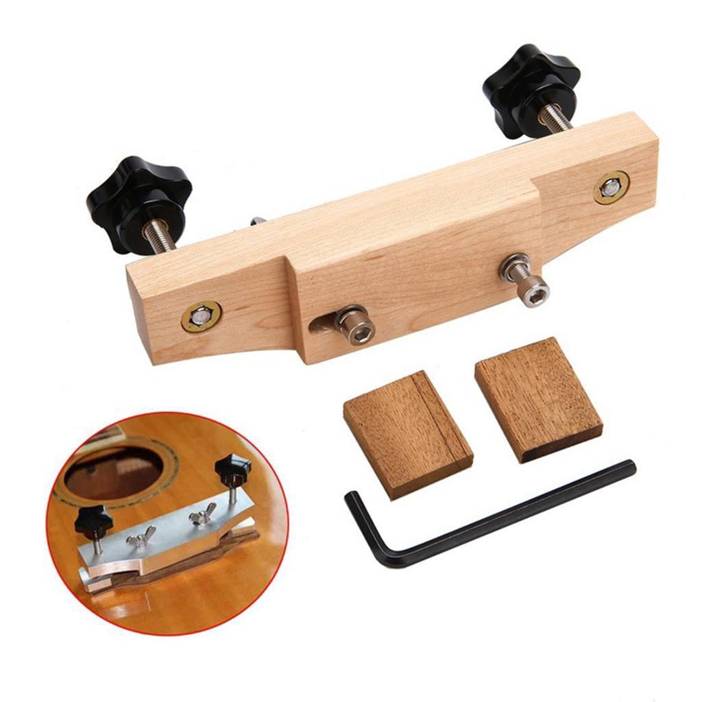 Vensio -Professional Guitar Bridge Clamp Repair Tools with Allen Key and Cork Gaskets, Durable Maple Wood Caul Clamp for Acoustic Guitar Maintenance and Installation