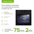 thumbnail image 2 of Horno Eléctrico Empotrable con Freidora de Aire y Recubrimiento Cerámico de 75L, Control Digital, Temporizador 120min, Temp hasta 250°C | AVERA HEL75FC, 2 of 10