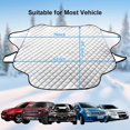 thumbnail image 4 of Pare-Brise Avant Voiture, Magnétiques Bâche Pare Brise, Pare-Soleil Anti Givre Neige Anti Glace UV Soleil Protection Repliable Universelle pour Voiture SUV(193 * 126cm), 4 of 5