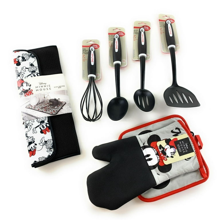 Disney Kitchen Gift Set! Oven Mitts + Silicon Trivets + Cooking Tools!  Mickey & Minnie Mouse Set with Gift Box! 