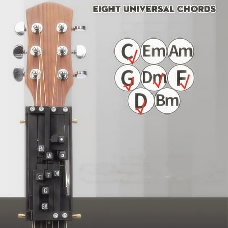 Black Guitar Chord Presser Guitar Chord Trainer Guitar Learning Tools Portable Teaching Practice Aid Key Assisted Device Guitar Chords Accessories for Beginners