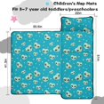 thumbnail image 5 of Alien and Heart Pale Blue Pattern Teens Toddler Nap Mat with Pillow, Sleeping Mat Bag for Preschool Daycare 51"x22", 5 of 6