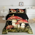 thumbnail image 2 of Erosebridal Red Mushroom Bedding Twin Comforter Set, Botanical Leaves Down Comforter, Reversible 2pcs, 2 of 7