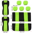 thumbnail image 6 of Unique Bargains 9Pcs Universal Fit Full Car Seat Cover Kit Black Green, 6 of 8