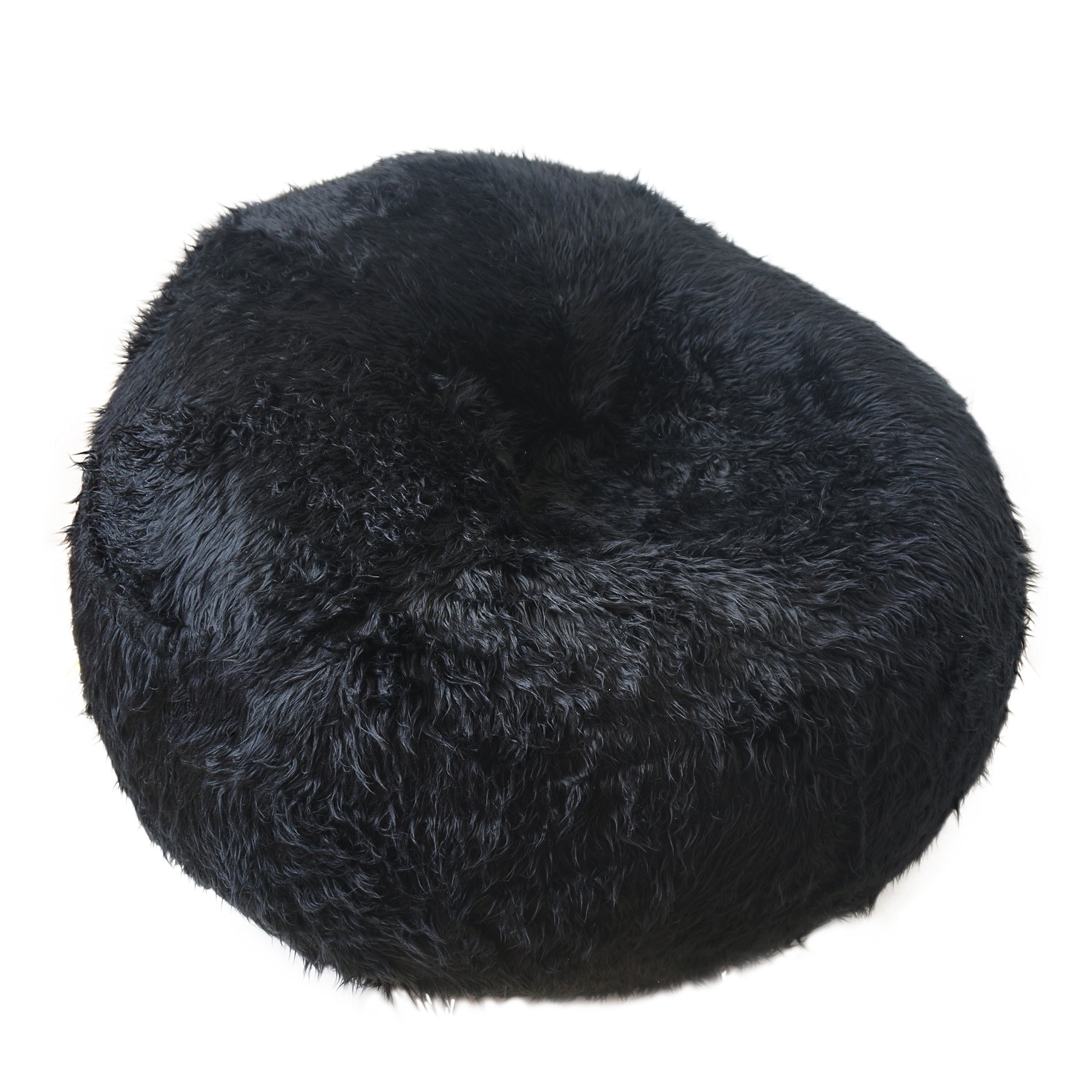 Galaxy Black Fur Slipcover Inflatable Chair - Walmart.com
