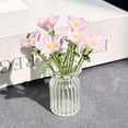 thumbnail image 7 of Mini Glass Flowers in Vase, 7 Color Hand Blown Miniature Glass Bouquet, Tiny Decorative Crystal Floral Figurines for Tiered Tray, Office Desk, Home Decor (White,1 PC), 7 of 7