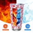 thumbnail image 5 of Daiia Strawberry Popsicle Printed 20oz Insulated Coffee Cup with Straw Topper, Fully Spill Proof Travel Coffee Mug, Stainless Steel Tumbler for Work Home Outdoor Car-Without Straw, 5 of 8