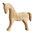 thumbnail image 3 of Figura de caballo sin pintar, adorno de animal de madera, estatua en blanco para manualidades, centro de mesa Estilo B, 3 of 8