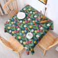 thumbnail image 2 of Pioneer Flower Floral Print Pattern Square Tablecloth, Waterproof Wipeable Spillproof Washable Table Cover for Home Kitchen Party Decor, 42"x42", 2 of 6