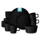 thumbnail image 4 of Vajilla Para 4 personas, en Color Negro Ceramica/Stoneware Elegante y Modernos Set de 16 Pzas con 8 Platos extendidos, 4 Tazones y 4 Tazas 12oz, 4 of 11