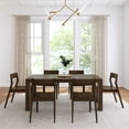 thumbnail image 2 of Plank+Beam 72" Modern Solid Wood Dining Table Set, Walnut Wirebrush, + 6 Chairs Walnut, 2 of 6