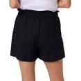 thumbnail image 2 of HANG TEN Women's Linen Blend Summer Shorts - Lightweight Casual Elastic Waist Shorts with Pockets - Relaxed Fit (Black, Small), 2 of 7