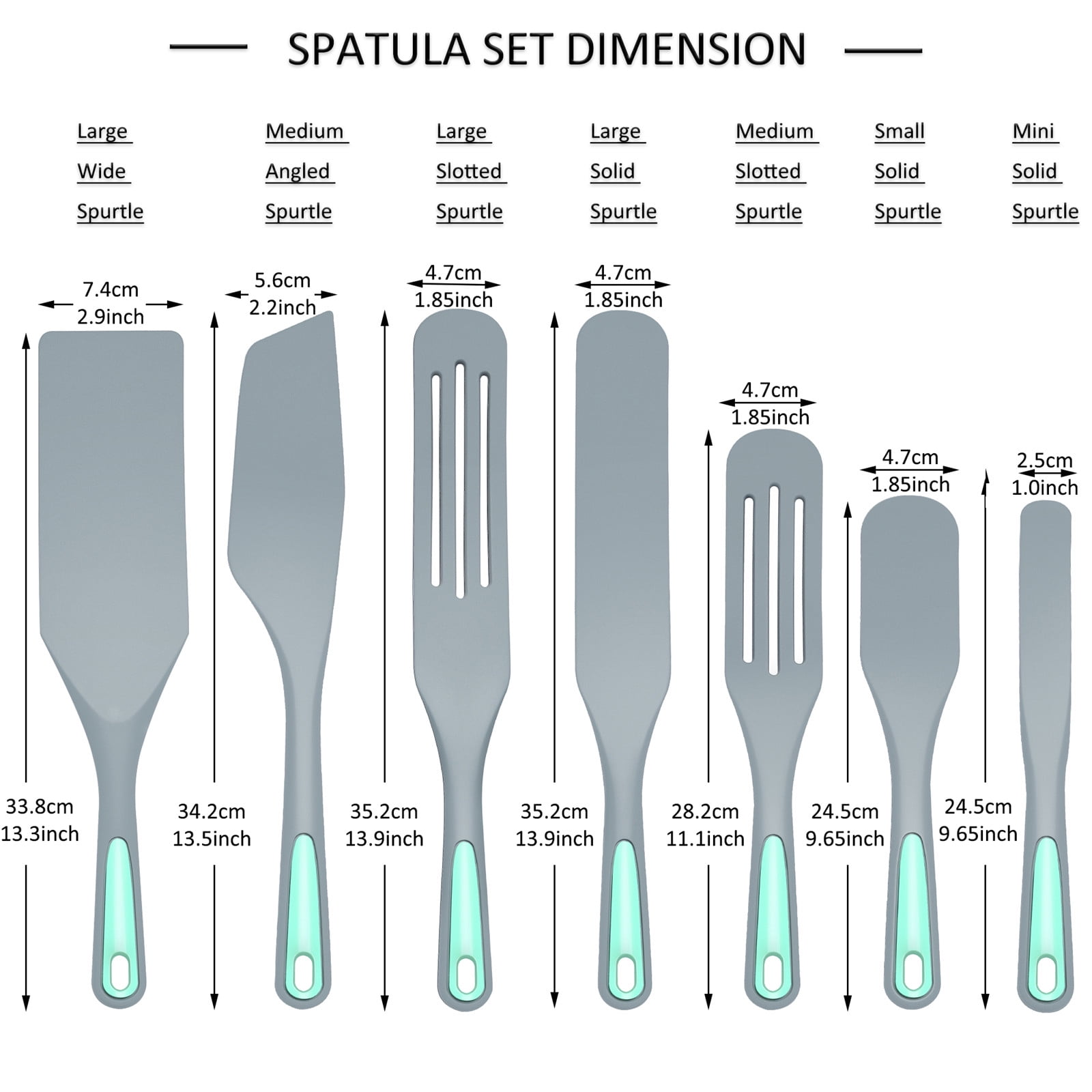 To encounter Silicone Spurtles Set, Nonstick Spurtle Kitchen Utensils,  Silicone Spatula, Heat Resistant Spurtle for Salad Stir, Cake Make and  Pan-Fried Steak