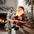 thumbnail image 3 of Battery Operated Lighted Santa Figurine, Resin Christmas LED Table Night Light, Cute Holiday Decor Ornament for Living Room, Bedside, Shelf and Christmas Indoor Home Festive Arrangements, 3 of 6