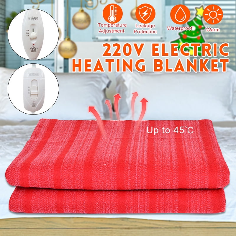 Electric Heated Throw Over Under Blanket Flannel Warm Mattress 3 Heat Set 220V