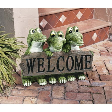 Ragin' Cajun Crcodile Welcome Statue