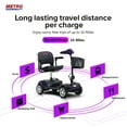 thumbnail image 3 of 4 Wheel Mobility Scooters for Senior, Outdoor Travel Electric Wheel Chair Scooter with Detachable Basket, Adults Mobility Scooters with Control Panel, Max Speed 4.97mph, 300lbs, Purple, SS188, 3 of 8