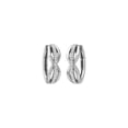thumbnail image 3 of ARAIYA FINE JEWELRY 14K White Gold Round Diamond Hoop Earrings (1/4 cttw, I2-I3 Clarity, I-J Color), 3 of 6