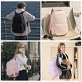 thumbnail image 2 of Forestfish Teen Backpack Set with Insulated Lunch Bag & Pencil Case, Water-Resistant Nylon School Bag（Solid Color/Black）, 2 of 7
