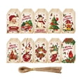 thumbnail image 1 of Etiquetas para regalos de Navidad Etiquetas navideñas para autos Etiquetas para suministros de fiesta Bolsas para alimentos horneados Cantidad 50, 1 of 8