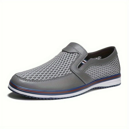

Men s Solid Colour Mesh Breathable Comfy Non Slip Rubber Sole Beach Slip On Sandals Water Shoes Men s Footwear