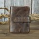 thumbnail image 5 of Marrón - Corto - Cartera de hombre de piel de vacuno con capa de cabeza antigua ultrasuave Cartera de mujer de cuero encerado con aceite vintage Patrón corto Cuero genuino Multi - Tarjetero, 5 of 5