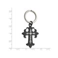 thumbnail image 4 of Stainless Steel Polished Black Plated Cross Key Ring, 4 of 4