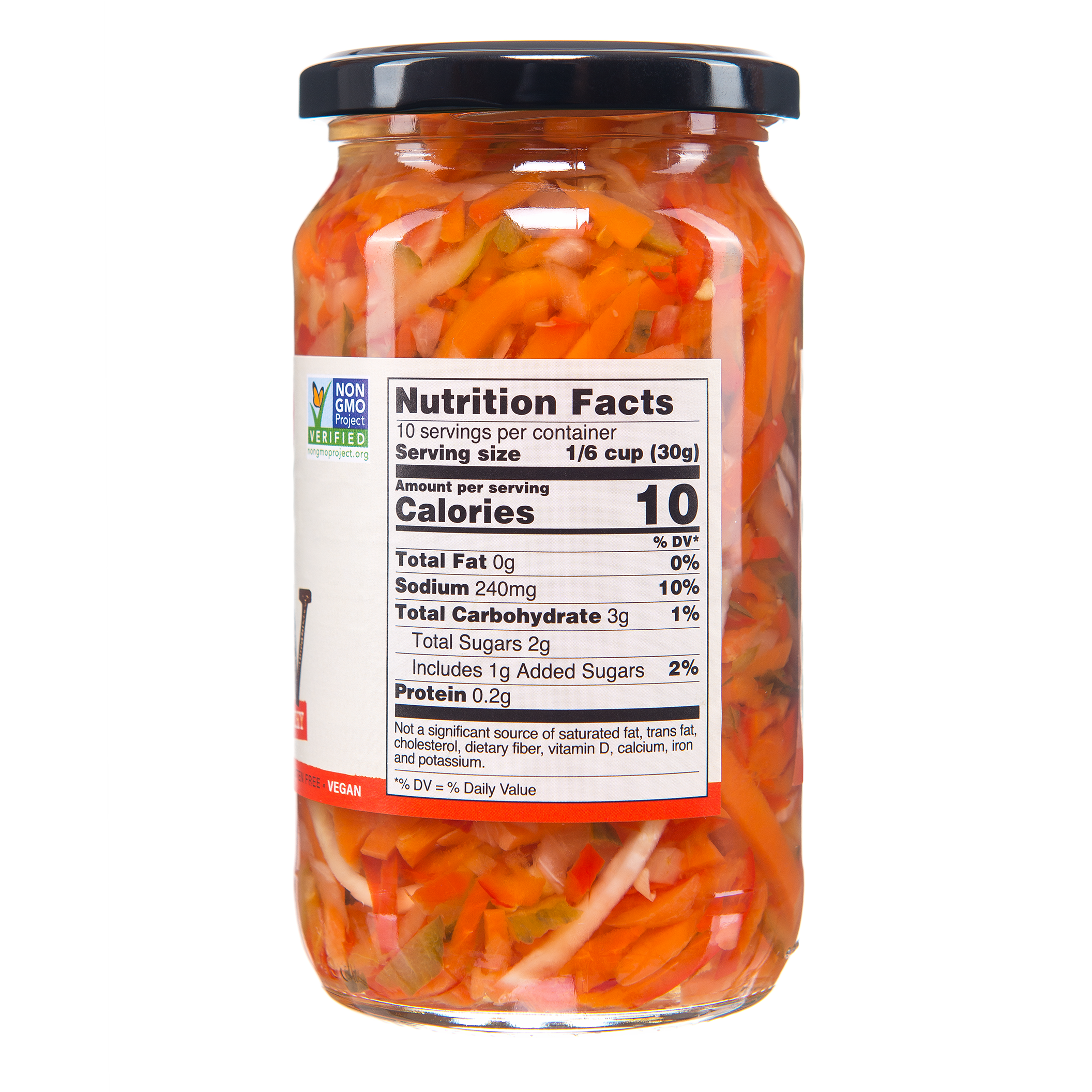 (3 pack) Pickerfresh Pickled Veggie Slaw, 16 oz Glass Jar, 1 Count