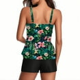 thumbnail image 5 of HOMBOM Women's Plus Size Modest Tankini Two Piece Swimming Suits with Swim Shorts,Floral L, 5 of 6