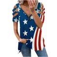 thumbnail image 1 of Verano de las mujeres con cuello en v cremallera impresa sin tirantes sexy manga corta tops camisa blusa pulóver Pompotops  hkajfhjk469741, 1 of 5